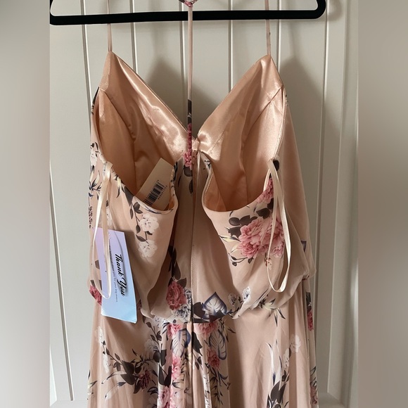 Kleinfeld Mauve Floral Formal Dress - Picture 6 of 12